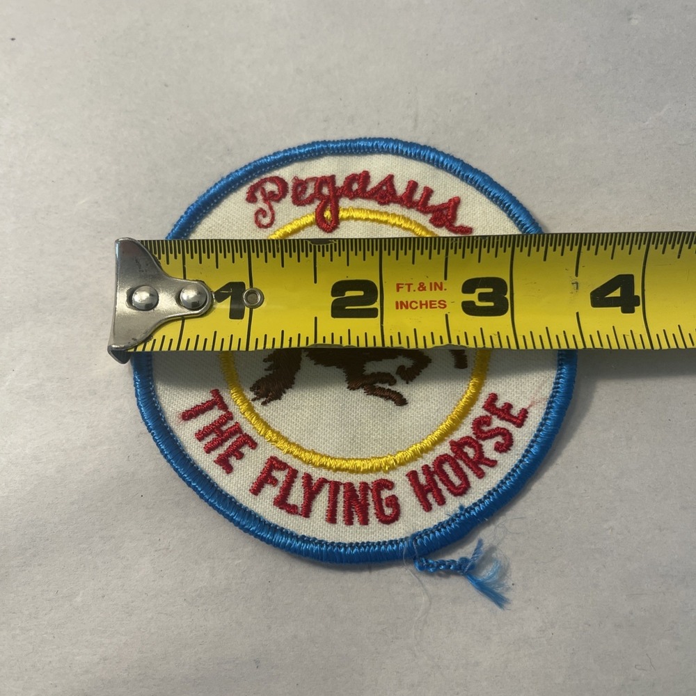 Vintage Pegasus The Flying Horse Embroidered Round Patch - Picture 5 of 8